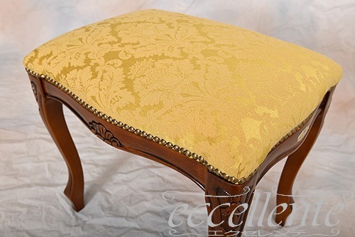 GP-58F2GRY イタリア製 スツール ウォールナット仕上げ/Grace イエロー