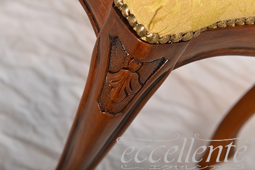 GP-58F2GRY イタリア製 スツール ウォールナット仕上げ/Grace イエロー