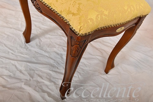 GP-58F2GRY イタリア製 スツール ウォールナット仕上げ/Grace イエロー