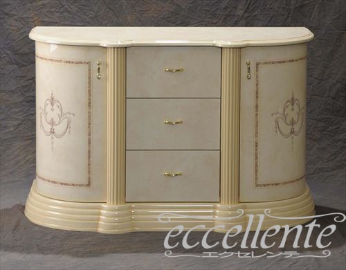 SA-BF100AV イタリア製 3ドアーサイドボード　サラ　アイボリー