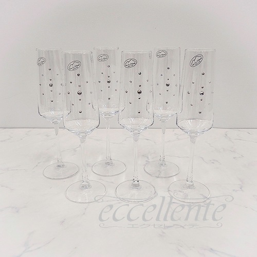 イタリア製 フルートグラス 6個セット･MU｜FA-14036MU