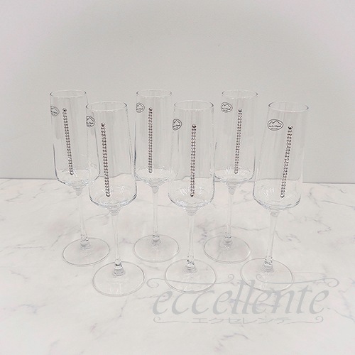 イタリア製 フルートグラス 6個セット･SW｜FA-14036SW