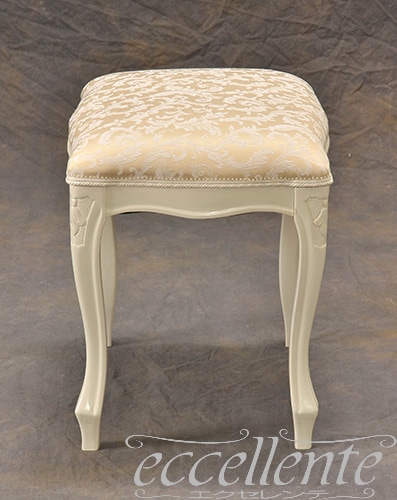 イタリア製 スツール アイボリー仕上げ／RJベージュ｜Stool Ivory/RJ Beige｜GP-58WF3B