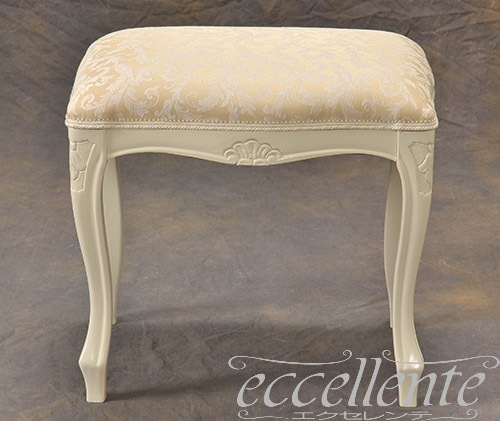 イタリア製 スツール アイボリー仕上げ／RJベージュ｜Stool Ivory/RJ Beige｜GP-58WF3B