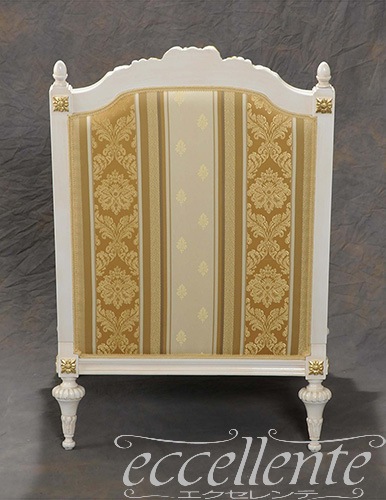 イタリア製 アームチェア マーキュリー アンティークホワイト+ゴールドリーフ／ゴールド｜MS-301/AWA