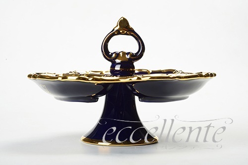 CB-411BLA イタリア製 コンポート小　Blue Gold<br>Compote Small Blue Gold