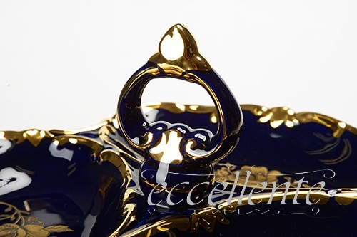 CB-411BLA イタリア製 コンポート小　Blue Gold<br>Compote Small Blue Gold