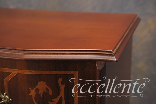 イタリア製 5段チェスト 象嵌／ウォールナット｜5 drawer chest with inlay/Walnut Finish｜TV-0045NO