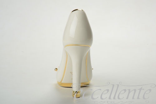 CB-137BO イタリア製 ホワイト シュー Gold Flowers ＆Crystal<br>White shoe Gold Flowers ＆Crystal 