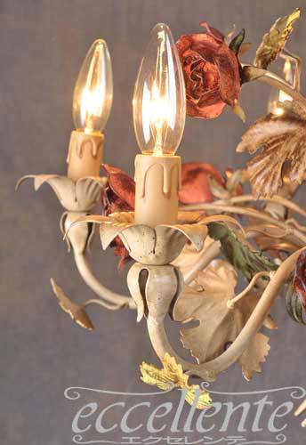 PS-5105/6P イタリア製 シャンデリア 6灯 ローズパステル Chandelier 6 lights/Rose Pastel