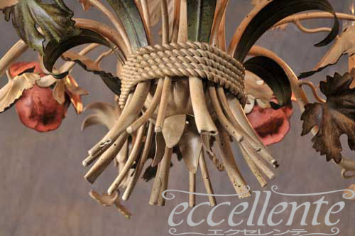 PS-5105/6P イタリア製 シャンデリア 6灯 ローズパステル Chandelier 6 lights/Rose Pastel