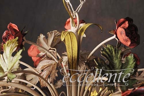 PS-782506P イタリア製 シャンデリア 6灯 ローズパステル Chandelier 6 lights/Rose Pastel