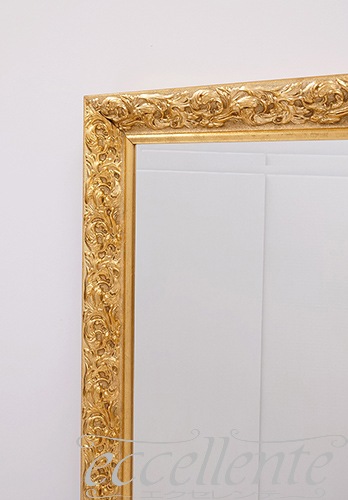 イタリア製 ミラー ゴールド 縦長 180｜Framed Mirror - Tall Gold 180｜2734M715G