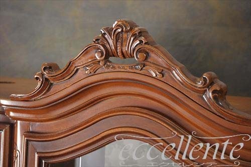 イタリア製 3ドアーカップボード ソニア 象嵌／ウォールナット｜MG