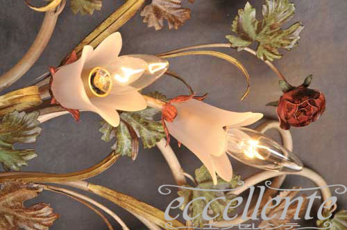 PS-526512P イタリア製 セイリングランプ　12灯　ローズパステル  Ceiling lamp 12 lights/Rose Pastel