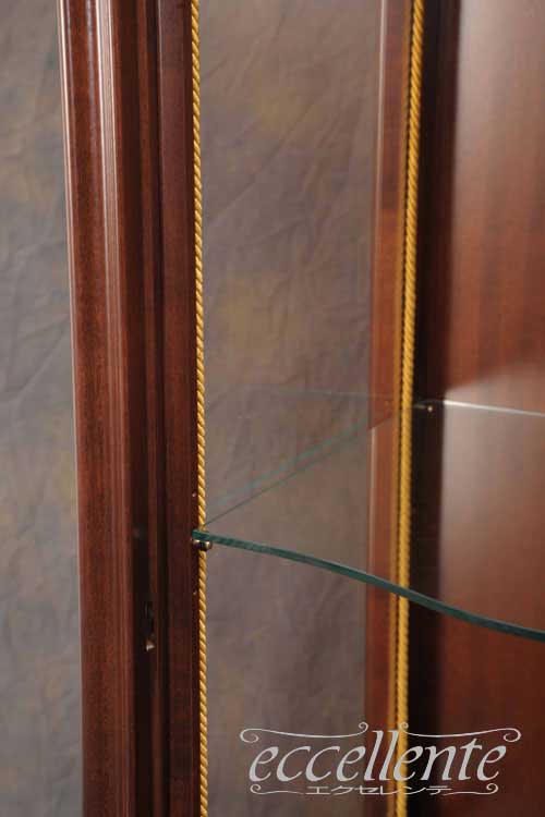 イタリア製 1ドアキャビネット ミネルヴァ ウォールナット+ゴールドリーフ｜1 door cabinet Minerva Walnut finish + Gold Leaf｜LA-0013SN
