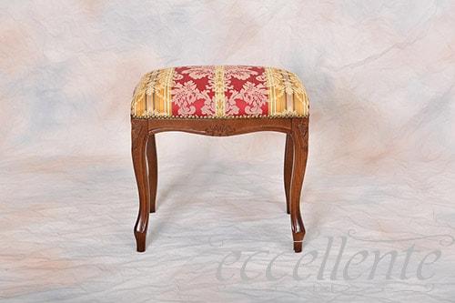 イタリア製 スツール ウォールナット仕上げ／MVレッド｜Stool Walnut