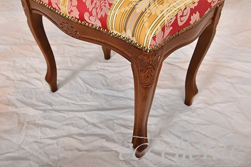 イタリア製 スツール ウォールナット仕上げ／MVレッド｜Stool Walnut