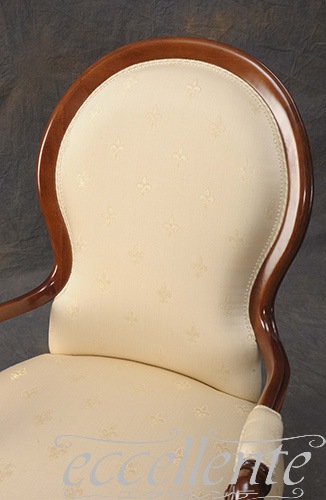 イタリア製 アームチェア ロディ ウォールナット／Broccatello 09｜GP-188F3