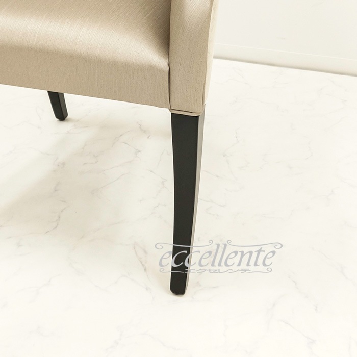 GP-039455AST イタリア製 アームチェアー ZIVA シルバー ブラックレッグ