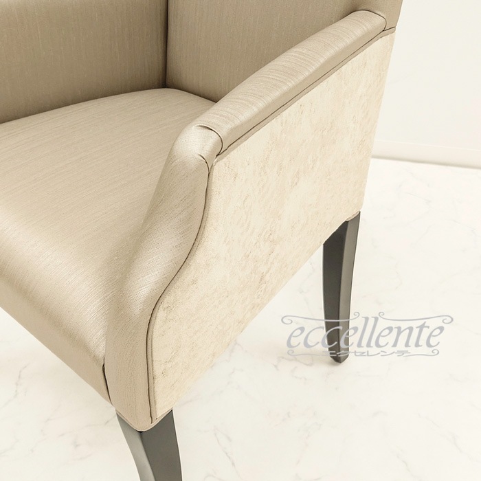 GP-039455AST イタリア製 アームチェアー ZIVA シルバー ブラックレッグ