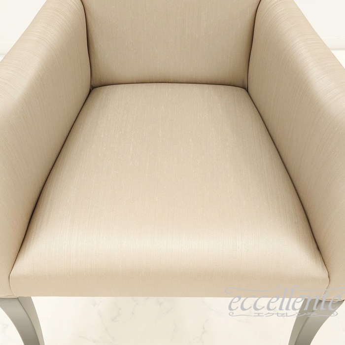 GP-039455AST イタリア製 アームチェアー ZIVA シルバー ブラックレッグ