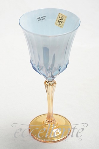CA-107072BL イタリア製 ウォーターグラス　ブルー・アンバー<br> Water glass / Blue&Amber