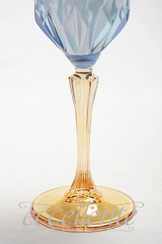 CA-107072BL イタリア製 ウォーターグラス　ブルー・アンバー<br> Water glass / Blue&Amber
