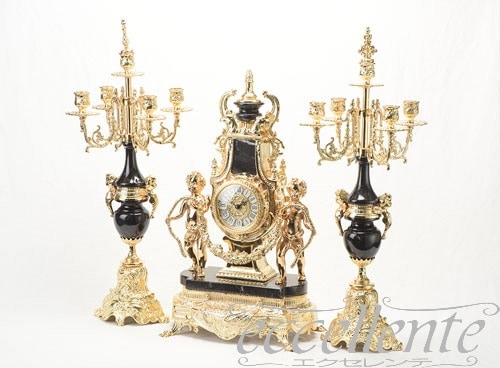 イタリア製 時計3点セット ブラック|OB-415440/B