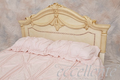 イタリア製 ベッドカバー3面 Imperiale Pink｜ Bedcover with ruffles on 3 sides / Imperiale Pink｜CH-B3462IP