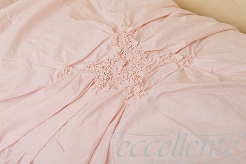 イタリア製 ベッドカバー3面 Imperiale Pink｜ Bedcover with ruffles on 3 sides / Imperiale Pink｜CH-B3462IP