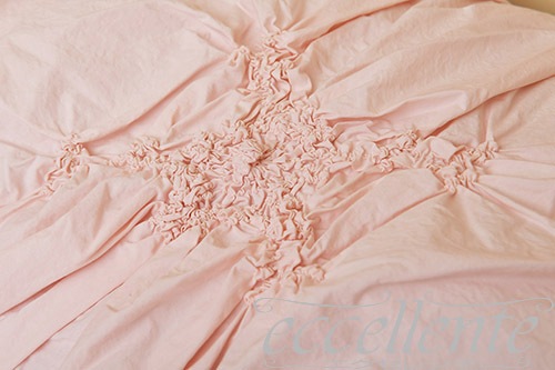 イタリア製 ベッドカバー3面 Imperiale Pink｜ Bedcover with ruffles on 3 sides / Imperiale Pink｜CH-B3462IP