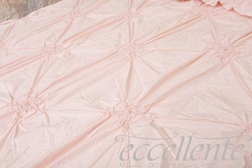イタリア製 ベッドカバー3面 Imperiale Pink｜ Bedcover with ruffles on 3 sides / Imperiale Pink｜CH-B3462IP