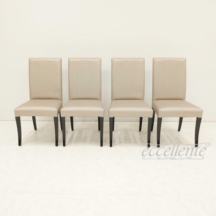 GP-039455DST イタリア製 ダイニングチェアー ZIVA シルバー ブラックレッグ