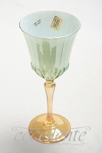 イタリア製 ウォーターグラス グリーン・アンバー｜ Water glass / Green&Amber｜CA-107072GR