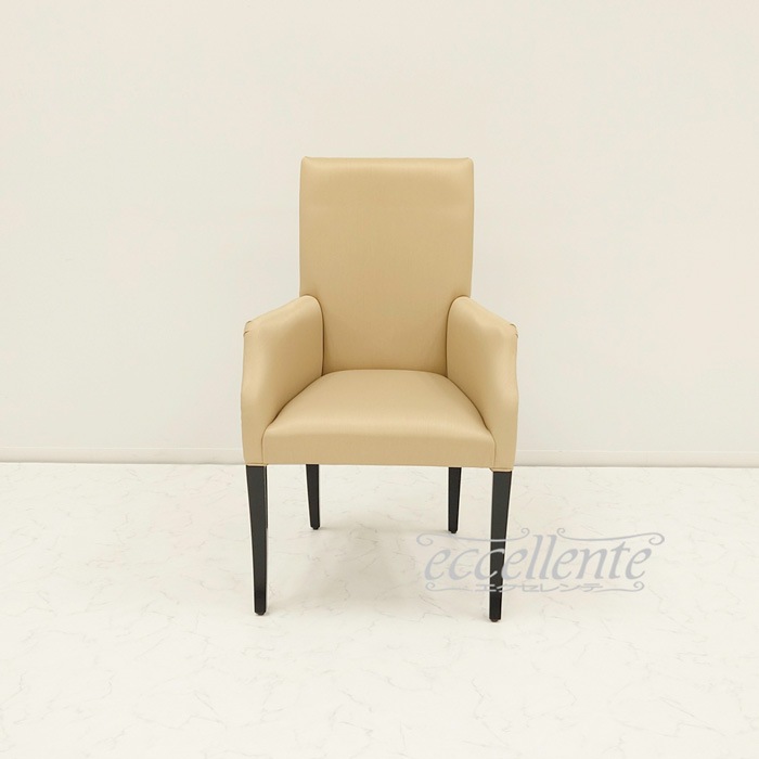 GP-042146AST イタリア製 アームチェアー ZIVA 革 アイボリー