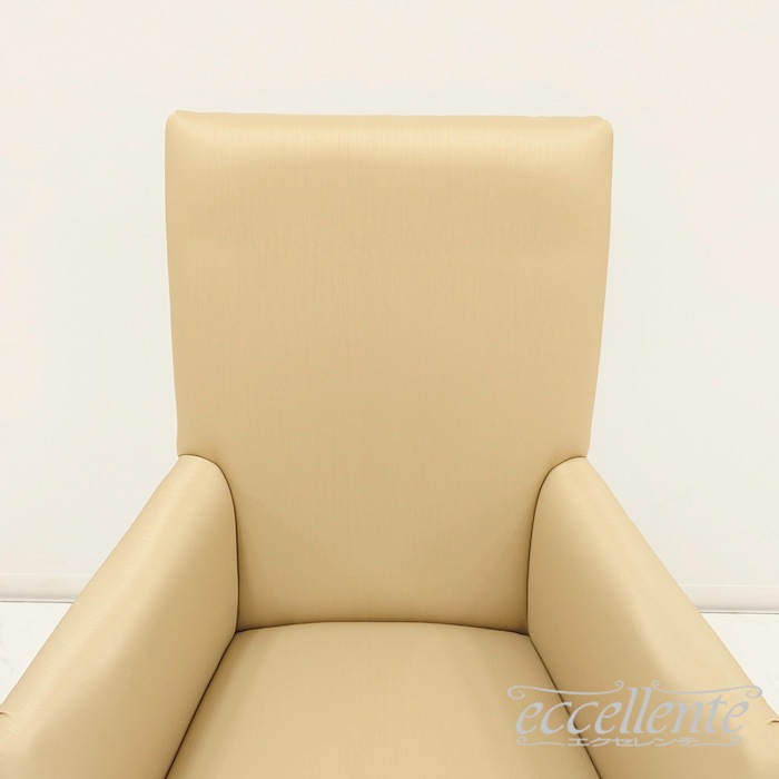 GP-042146AST イタリア製 アームチェアー ZIVA 革 アイボリー