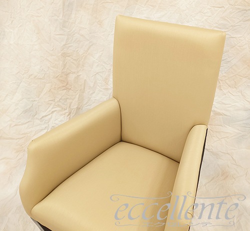 イタリア製 アームチェア ZIVA 革 アイボリー｜Armchair ZIVA - Leather, Ivory｜GP-042146AST