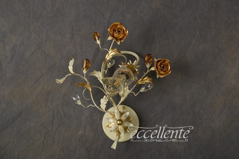 PS-958101LIG イタリア製 ブラケット　1灯　左向き　アイボリーゴールド  Wall lamp 1 light (facing left)/Ivory Gold