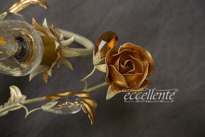 PS-958101LIG イタリア製 ブラケット　1灯　左向き　アイボリーゴールド  Wall lamp 1 light (facing left)/Ivory Gold