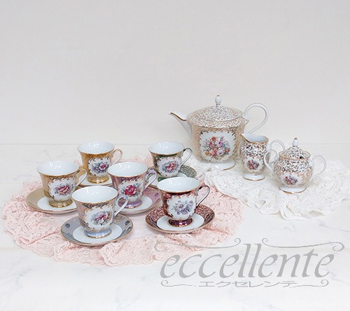 CL-TCS025280N6 イタリア製カップ＆ソーサー Nocciola 6客セット