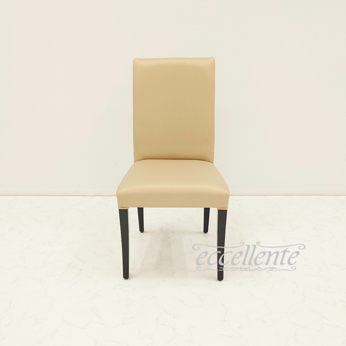 GP-042146DST イタリア製 ダイニングチェアー ZIVA 革 アイボリー