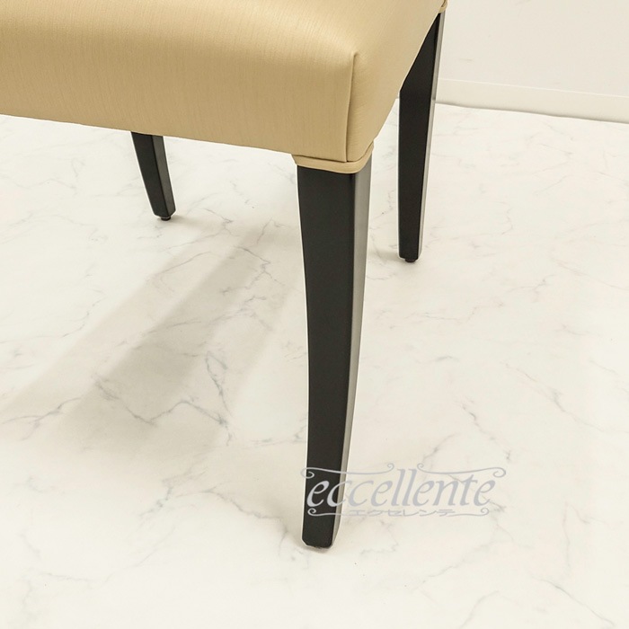 GP-042146DST イタリア製 ダイニングチェアー ZIVA 革 アイボリー