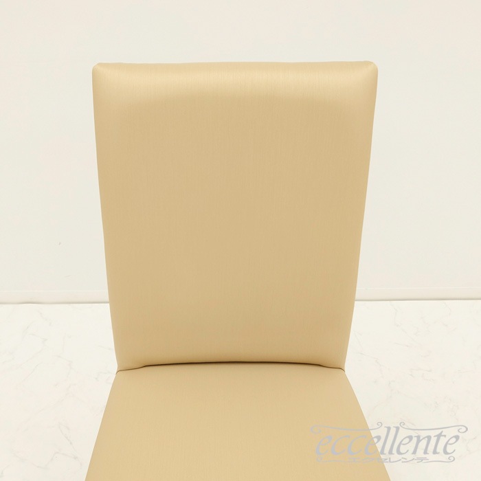 GP-042146DST イタリア製 ダイニングチェアー ZIVA 革 アイボリー