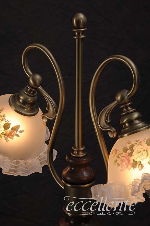 イタリア製 ランプ サティングラス フリル2灯｜L3002D