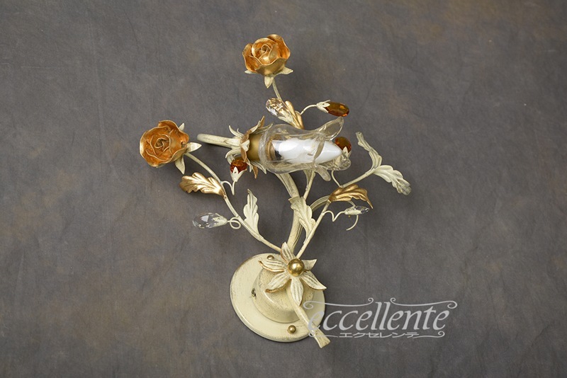 PS-958101RIG イタリア製 ブラケット　1灯　右向き　アイボリーゴールド  Wall lamp 1 light (facing right)/Ivory Gold