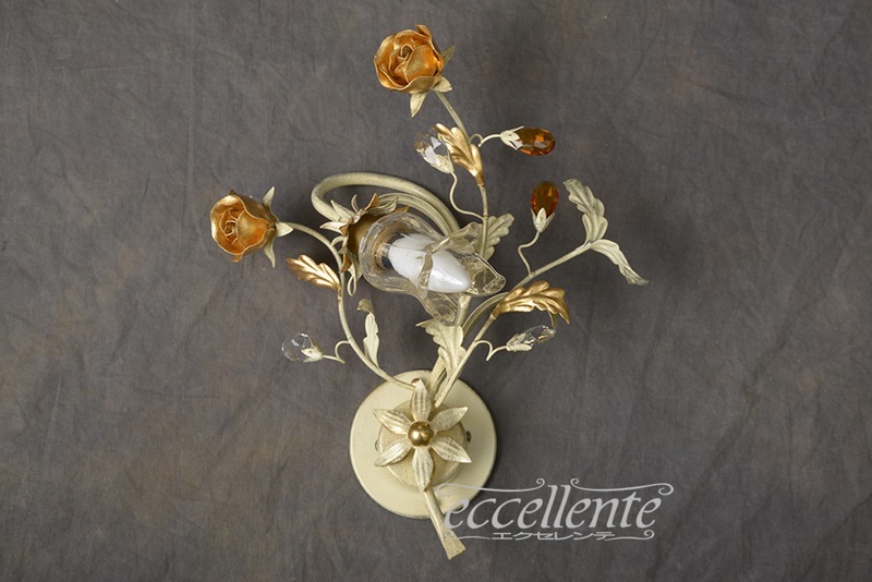 PS-958101RIG イタリア製 ブラケット　1灯　右向き　アイボリーゴールド  Wall lamp 1 light (facing right)/Ivory Gold