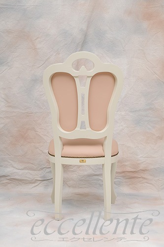 イタリア製 ダイニングチェア ジリオ アイボリー／革 ピンク  Nude  Diningchair Giglio Ivory Leather Pink Nude｜GP-18WL7P