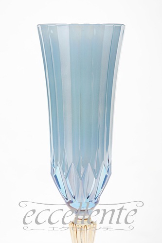 CA-107076BL イタリア製 フルートグラス　ブルー・アンバー<br> Flute glass / Blue&Amber