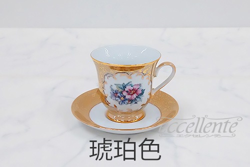 CL-TCS025280A6 イタリア製カップ＆ソーサー Amber 6客セット